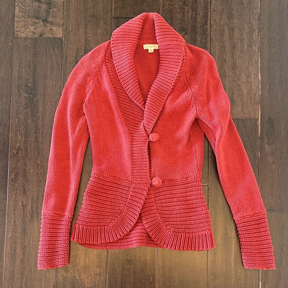 Sans Souci Shawl Collar Knit Cardigan with buttons